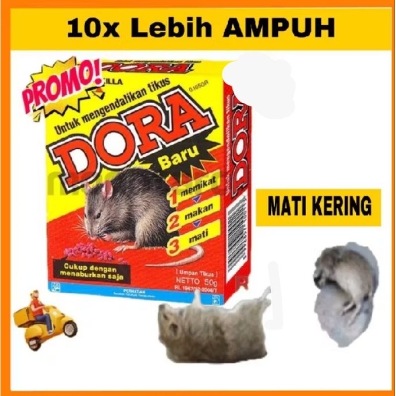 Fumakilla Dora Racun Tikus Mati Kering 50gr
