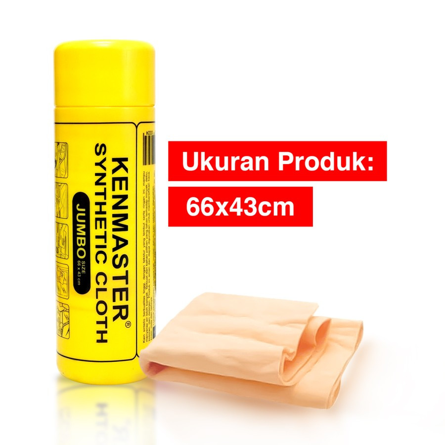 Kenmaster Chamois Jumbo 66X43 Cm - Yellow Box (Lap Motor Ukuran Besar) LAP KANEBO - PLAS 132