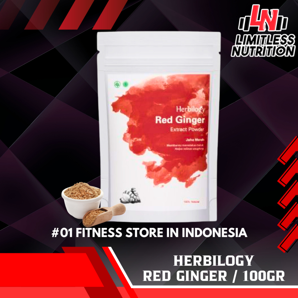 

Herbilogy Red Ginger (Jahe Merah) Extract Powder Premium Quality - 100gr Minuman Jahe Bubuk