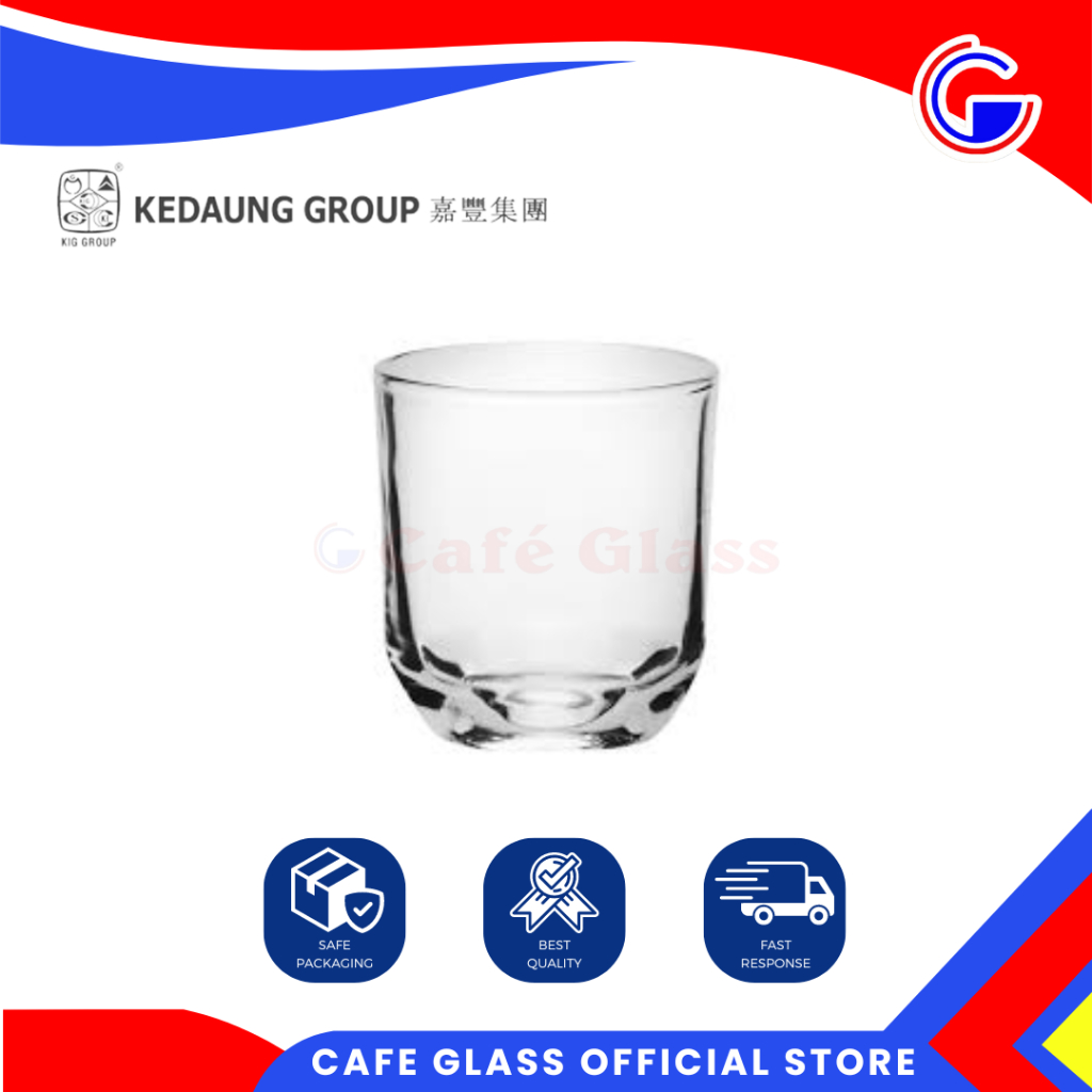 Gelas Kaca Kedaung Set 12Pcs (Dfn-8) - Gelas Rock Pendek 185Ml Kopi Teh Lusinan