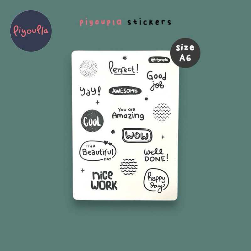 

Sticker journal planner motivation word