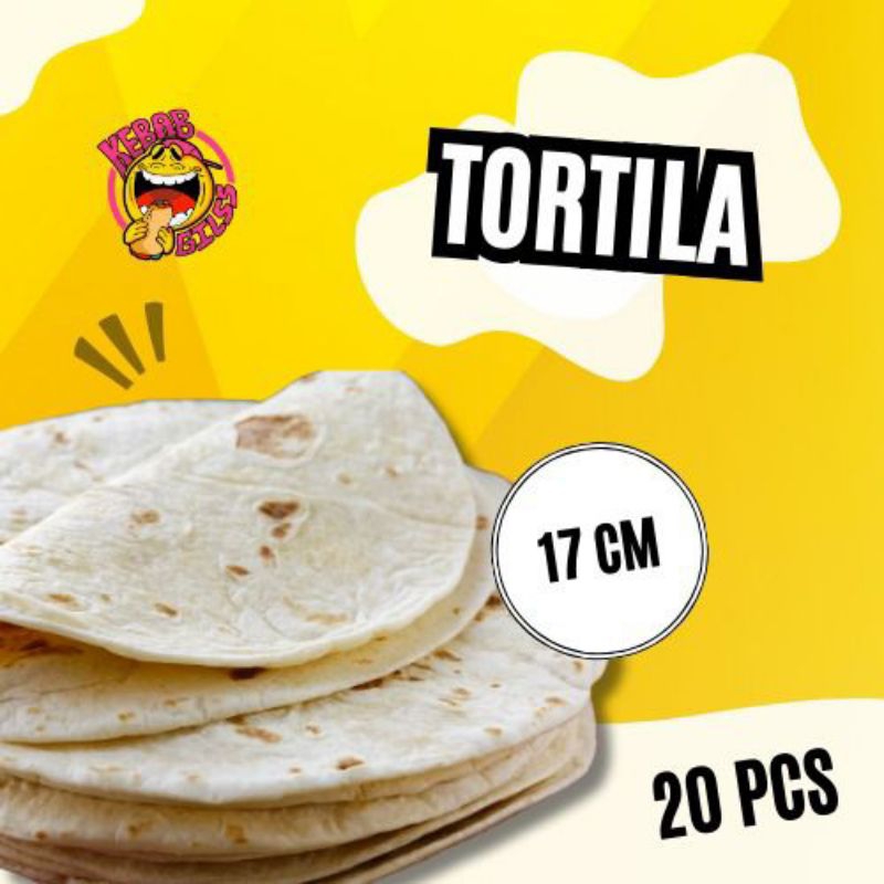 

Tortilla PREMIUM 17cm isi 20 pcs lembar tortila kulit kebab bungkus kebab bahan kebab halal daging kebab tacos nachos roti canai maryam libanes halal termurah