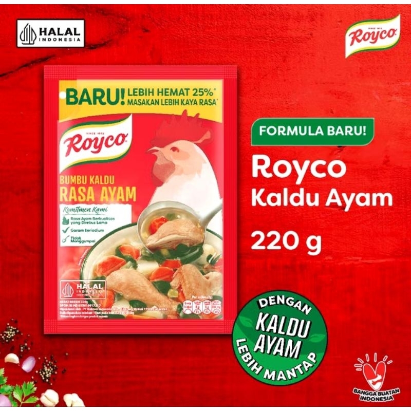 

Royco Ayam Sapi 220gr Bumbu Kaldu Penyedap Makanan Penyedap