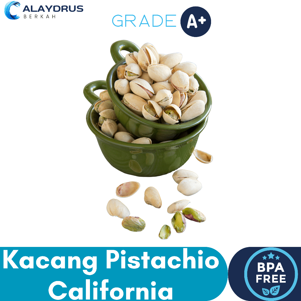 

Kacang Pistachio Panggang Arab Premium 1kg | Fustuk Ketawa Matang Roasted | Oleh oleh Haji Umroh