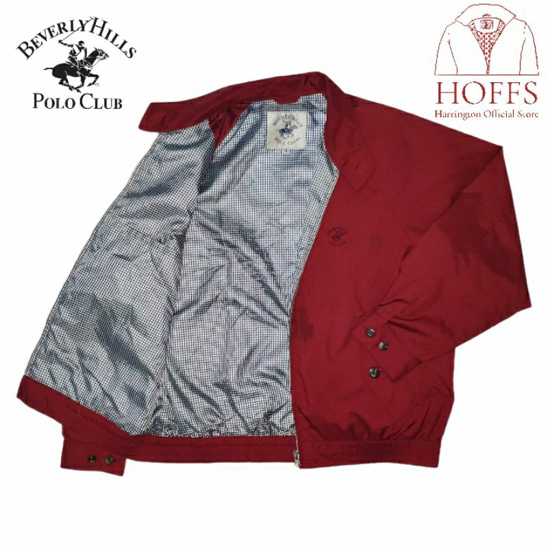 Bevery Hills Polo Club BHPC Polyester Harrington Jacket Red M 1BHPCPLSREDL