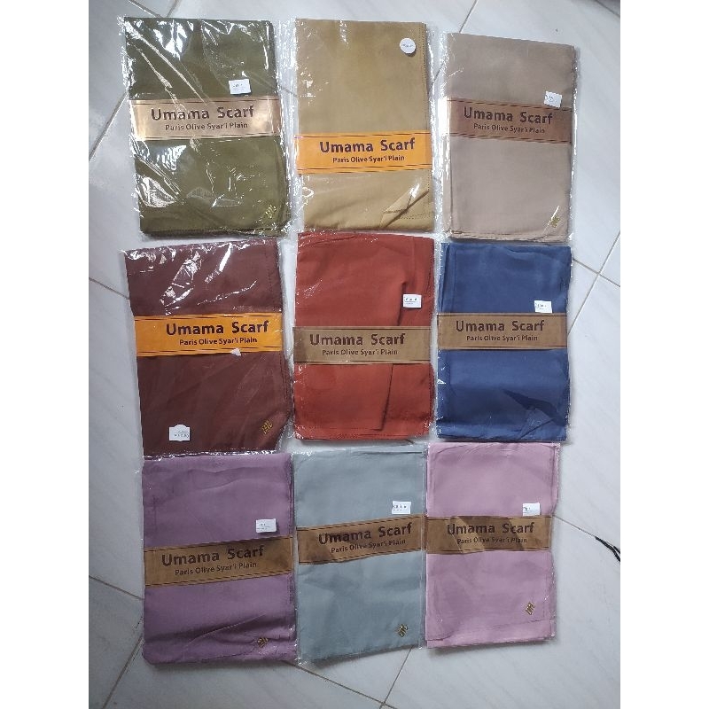umama scarf syari paris olive dan azara oskara syari