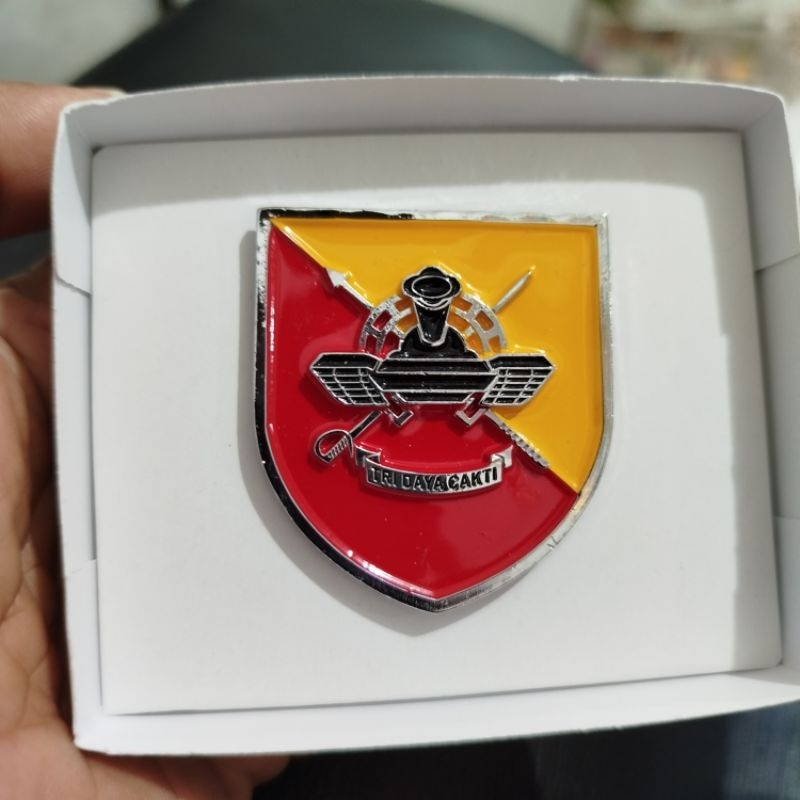 emblem baret kavaleri terbaru ful logam tni ad