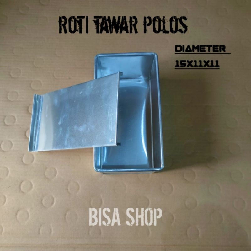 Loyang roti tawar polos dengan penutup 15x12x12 cm