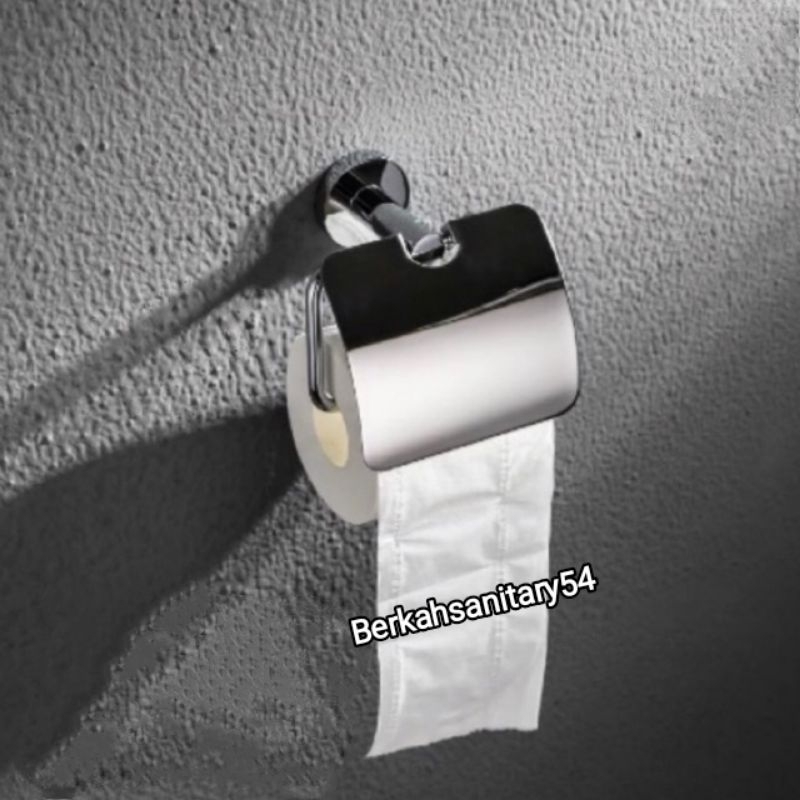 Tempat Tisu Gulung Hitam/Chrome Stainless Steel/Tempat Tisu Roll/Tempat Tisu Toilet
