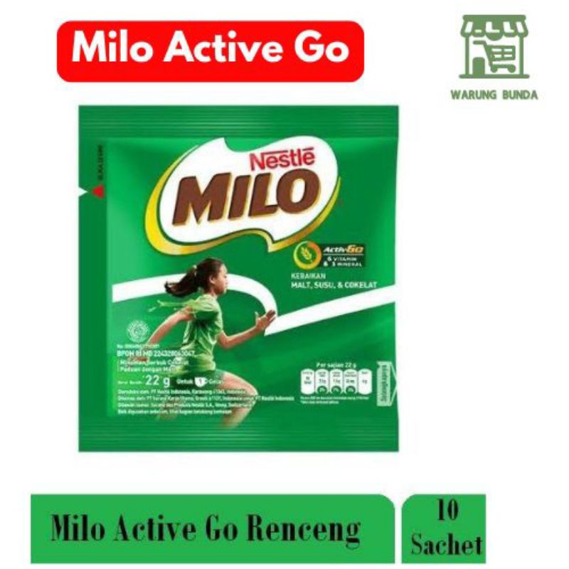 

Milo Active Go Renceng 22gram x 10pcs (Beli 10 gratis 1)