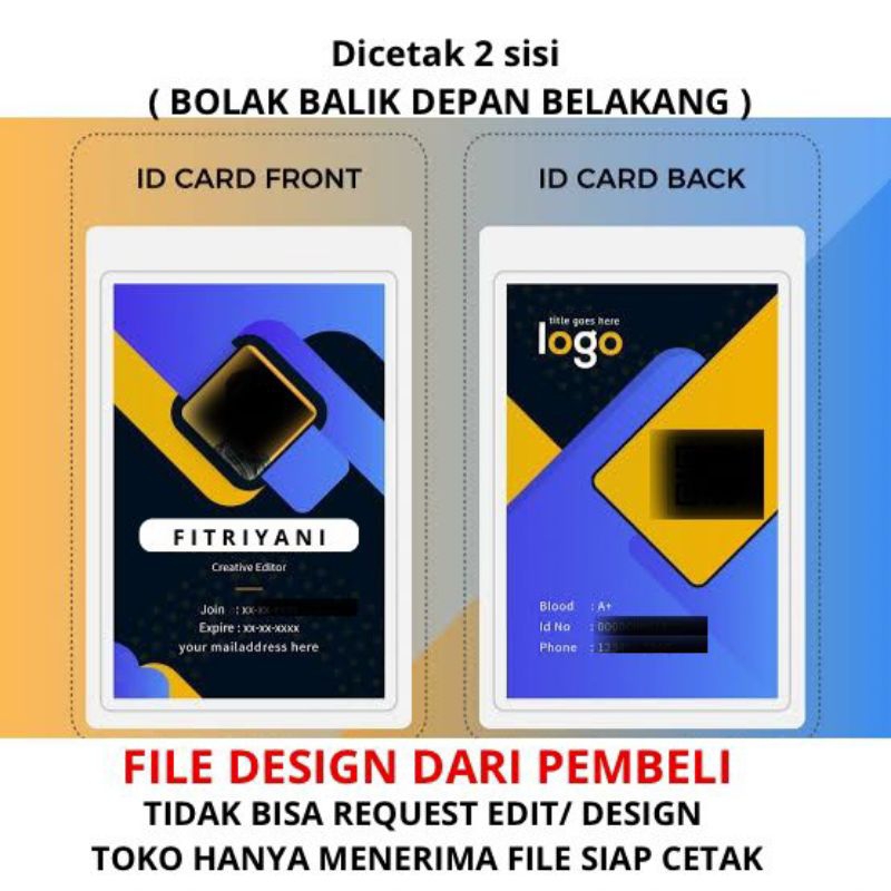 

ID Card Cstom /pvc premium/member card/b.p.j.s/cust0m