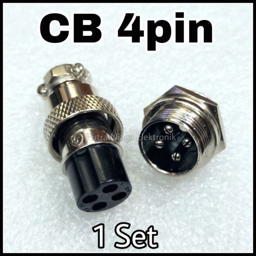 Jack Connector CB 4 Pin Set / Socket CB 4 Pin