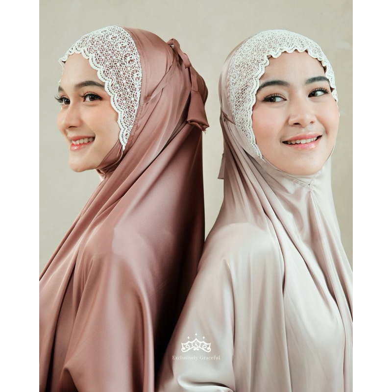 READY STOK‼️Telekung Aminah ori Kazami Store Official - Mukena prayer set silk jumbo
