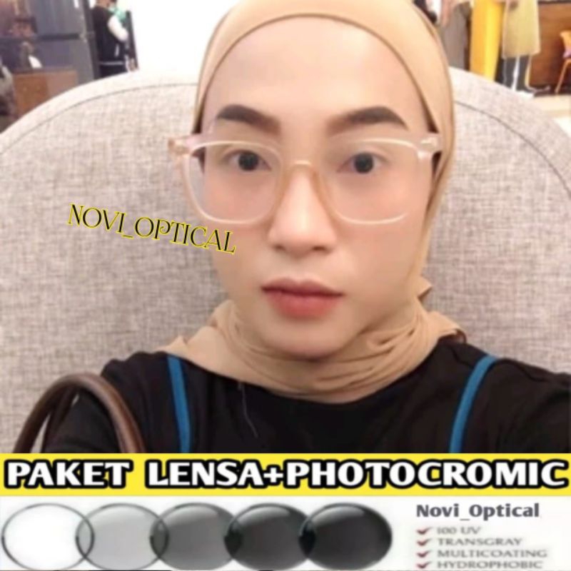 Kacamata Photocromic 75239 Kacamata Wanita Kacamata Pria Kacamata Cewek Kacamata Cowok Kacamata Kore