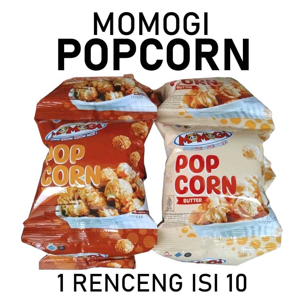 

MOMOGI POPCORN 20G / 1 RENCENG ISI 10 PCS