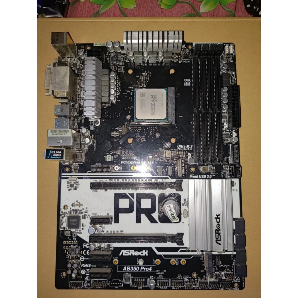 (Bundling) Motherboard Asrock AB350 Pro4 + Processor Ryzen 5 2600