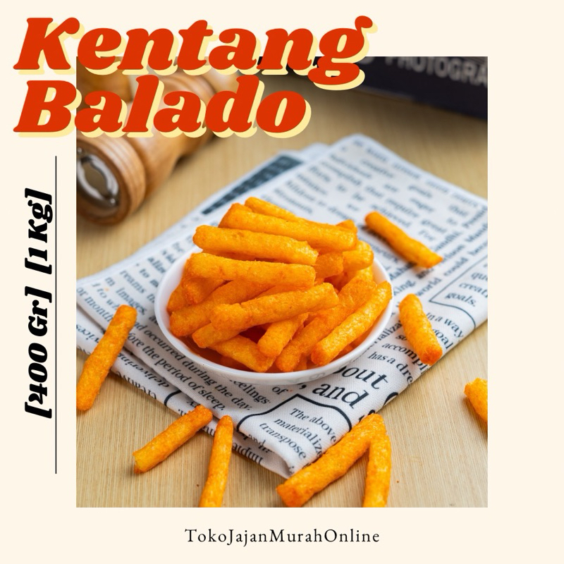 

Stik Kentang Balado Pedas Manis Stik Potato Tes Keju [400 gr] [1 kg]