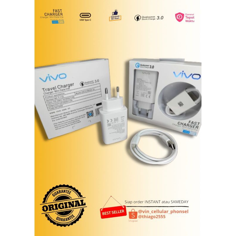 Charger Vivo Y15 Original Vivo Y17 Charger vivo Y91C Charger Vivo Y16 Casan Original Vivo Y21S Charg