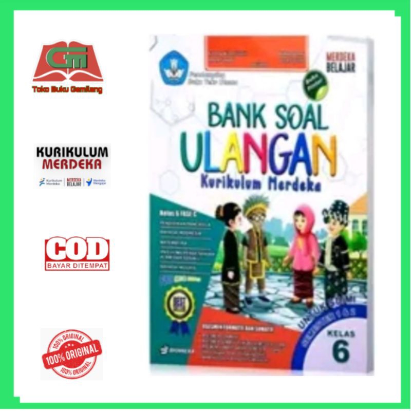 BUKU BANK SOAL ULANGAN UNTUK SD/MI KELAS 6 KURIKULUM MERDEKA
