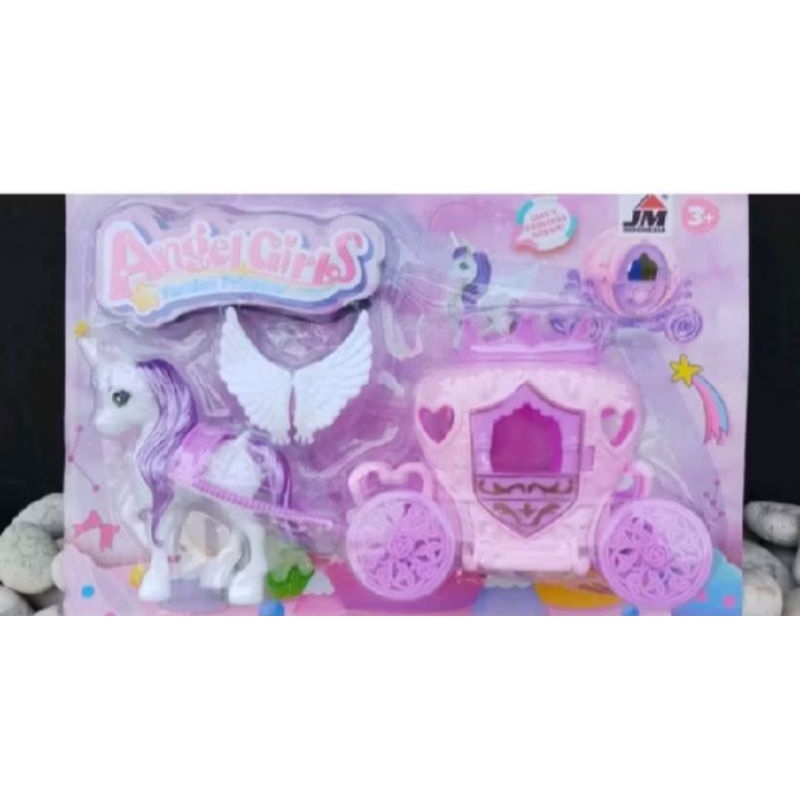 Mainan anak kereta kudu Unicron angel girl fashion princess