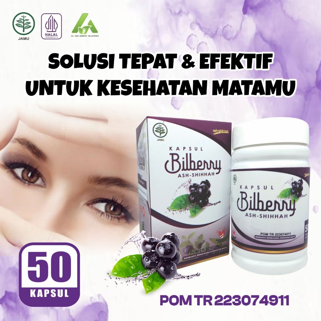 kapsul Ekstrak Bilberry Herbal Kesehatan Mata - Herbal Mata kelelahan - vitamin syaraf mata
