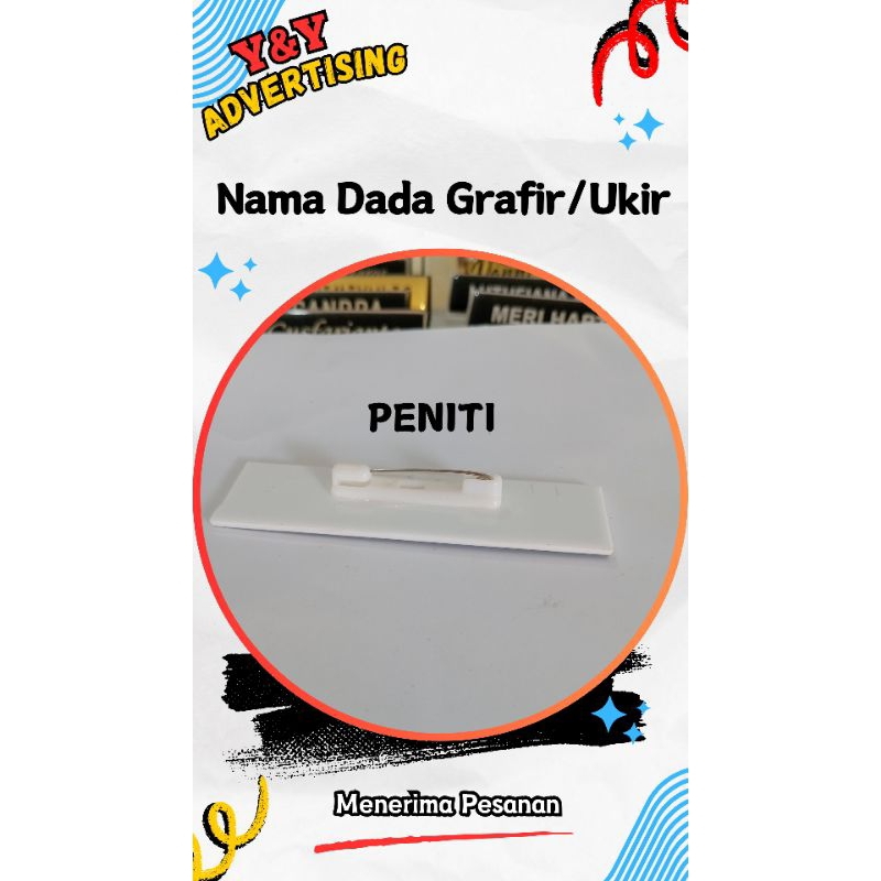 

Name Tag/ Nama Dada Grafir Ukiran