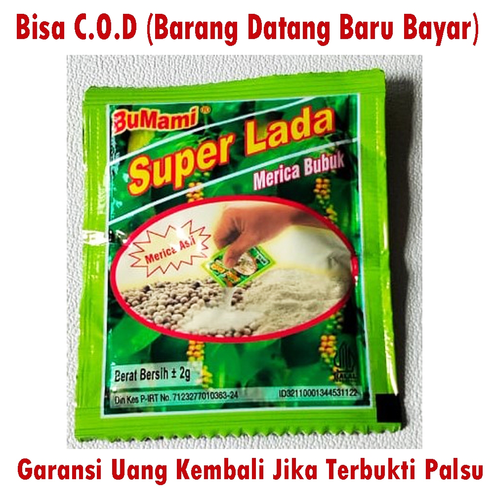 

Merica Bubuk Murni 100% Murah - BuMami SuperLada Merica Bubuk Kemasan Sachet