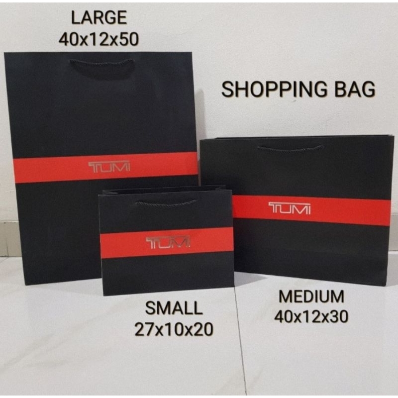 

paperbag t u m i ukuran s m l, tas belanja branded, tas paperbag