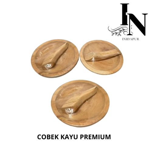 Cobek Kayu / Ulekan Ukuran 16 18 20 22 CM Bahan Kayu Pinus / Coet Kayu plus tumbukan Uk Kecil Tanggu