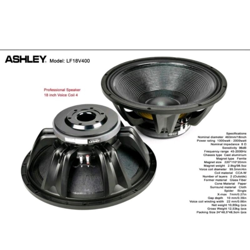 speaker ashley 18v400  rcf 18p400 18x400 daun jeruk coting