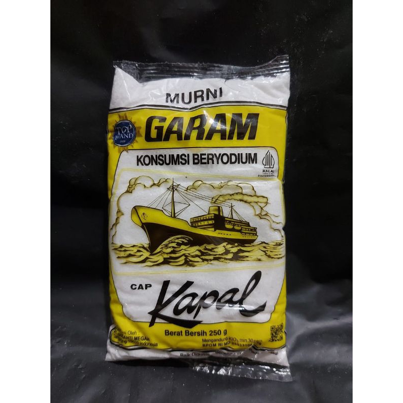 

Garam Cap Kapal Asli/Garam halus 250gr