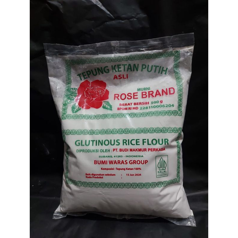 

Tepung Ketan Putih ROSE BRAND-500gr
