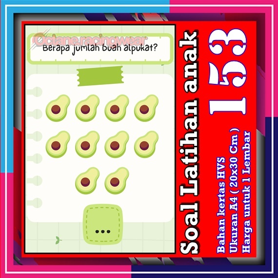 

Soal Latihan Anak Mengenal angka hurup abjad waktu perkalian pembagian pencocokan penjumlahan pengurangan buah tumbuhan warna gambar pansila pulau negara lebar kerja anak SD paud buku cetak hvs kelas 1 2 3 4 Vol-8