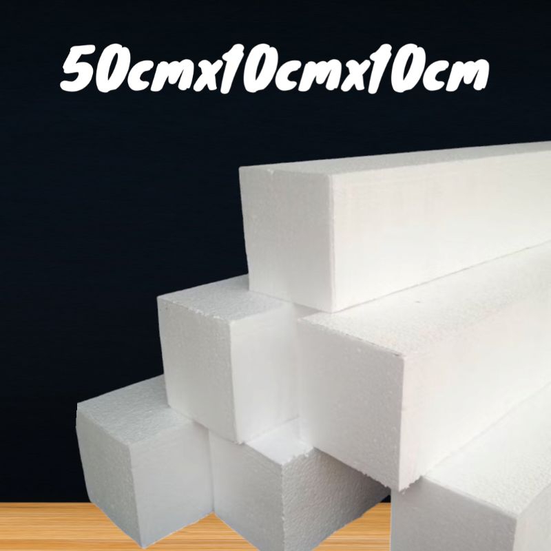 Styrofoam balok ukuran 50x10x10(PXLXT) gabus balok