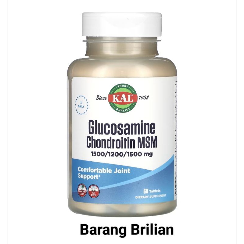 KAL Glucosamine Chondroitin MSM 60 Tablets