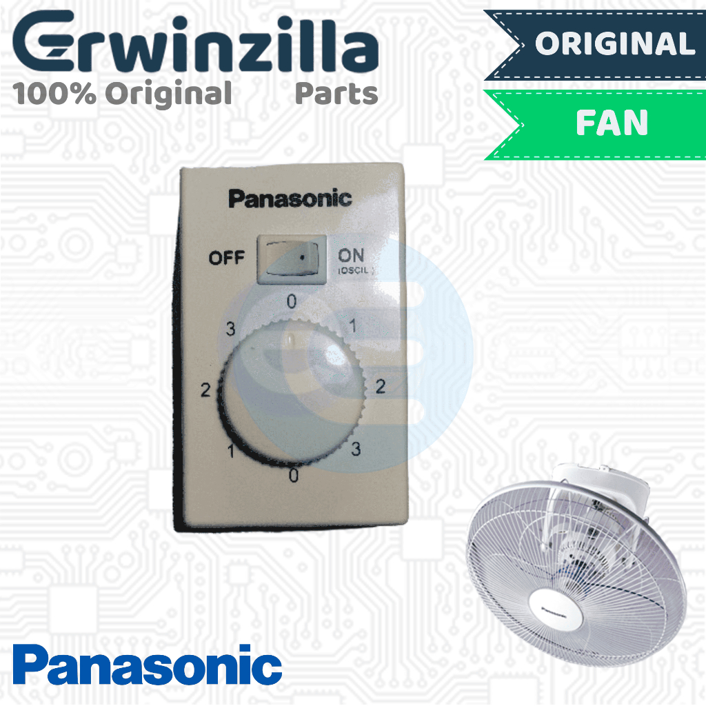 Saklar Switch Regulator Pengatur Speed Kecepatan Fan Kipas Angin Panasonic Original F-EQ405