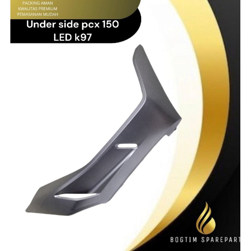 cover under side cover floor side r pijakan samping kanan pcx 150 led new lokal k97 silver