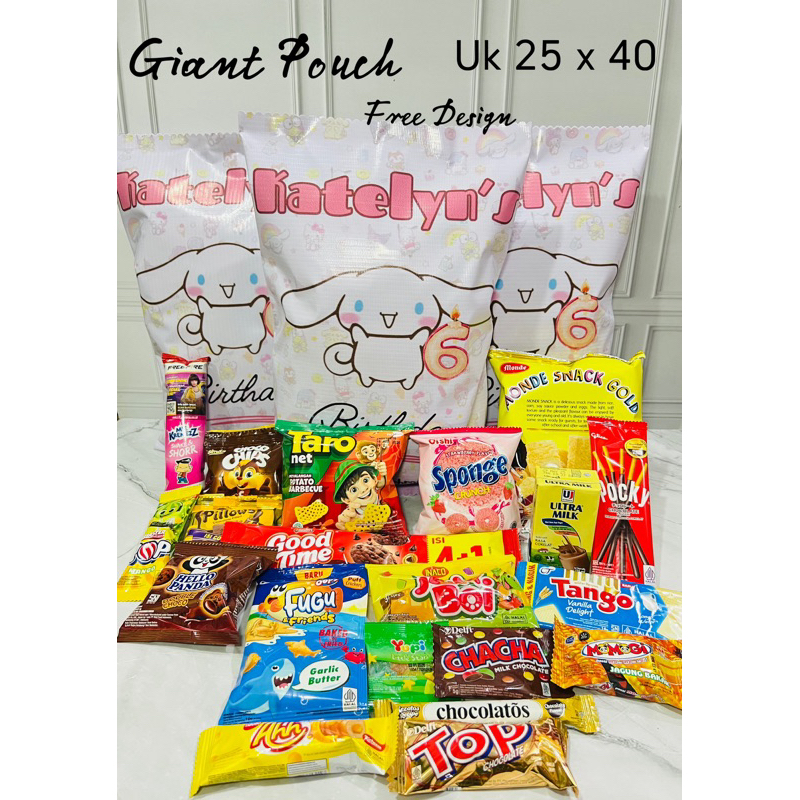 

Paket Ulang tahun anak Giant Pouch / goodiebag / Souvenir ulang tahun anak