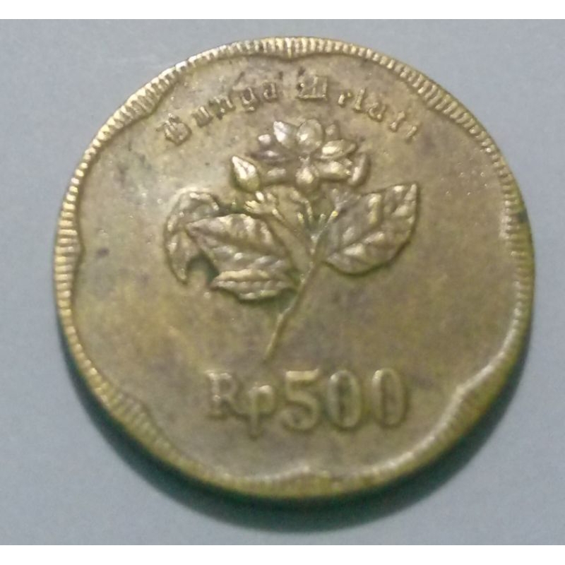 Koin 500 Melati Tahun 1992 Kondisi Asli