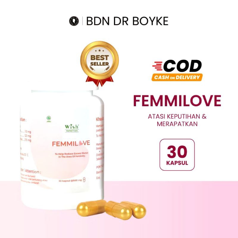 Wish Femmilove Kewanitaan original dr boyke Herbal Kewanitaan boyke Dian Nugraha 30 capsule