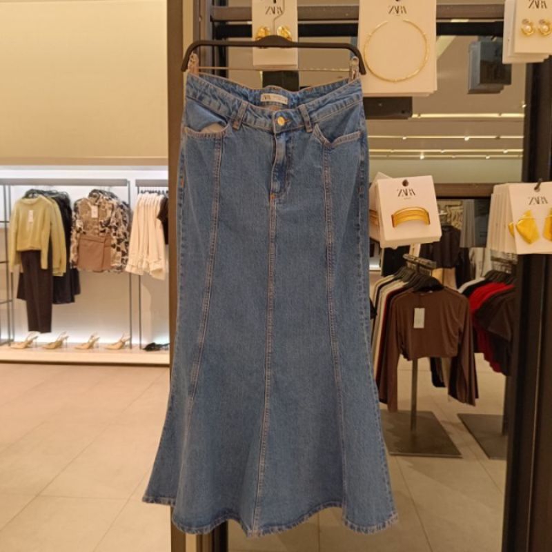 Rok jeans zara wanita original store