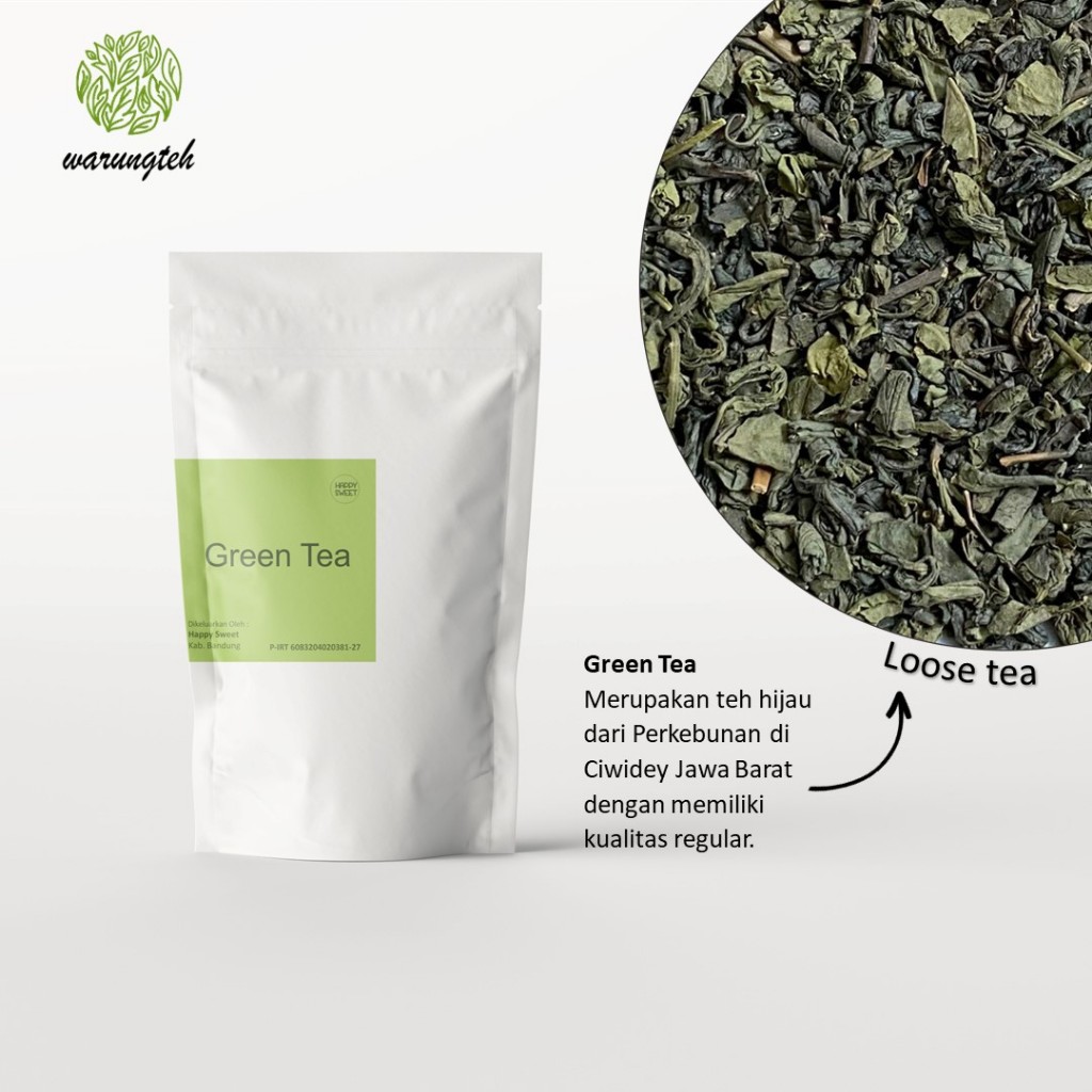 

Green Tea 100 gram | Teh Hijau | Pekoe Reguler | warungteh