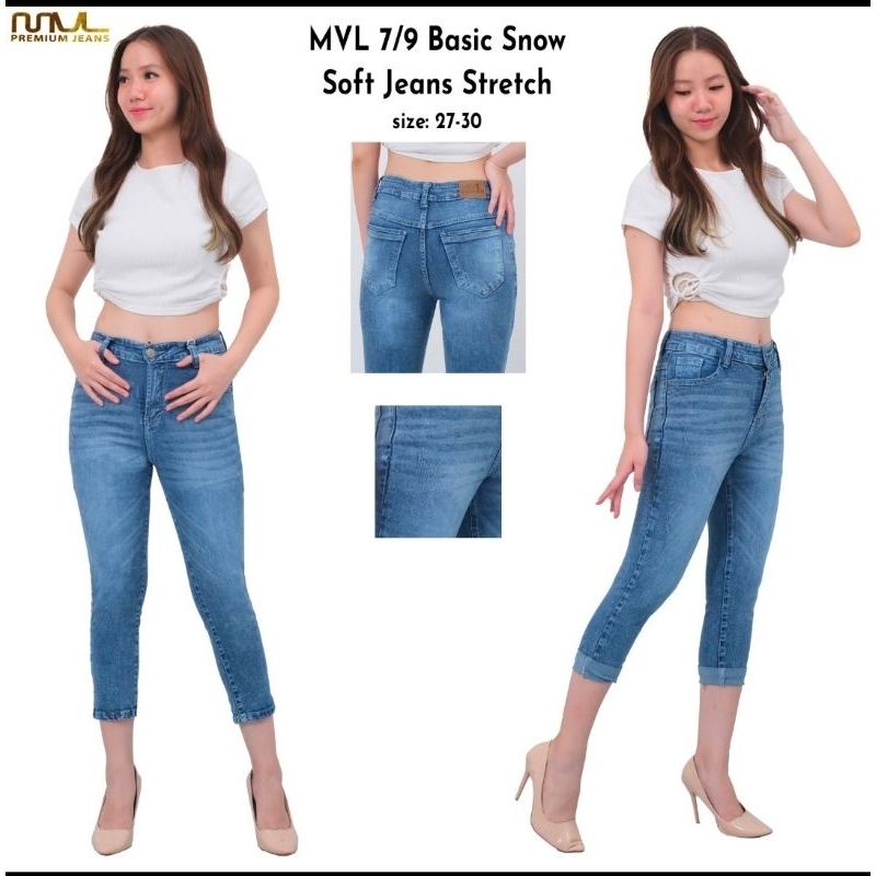 Mvl celana jeans wanita 7/9 stretch melar 243