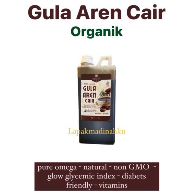 

{Free Sendok kayu} Gula Aren Cair / Syrup Palm Sugar Organik 1 Liter (1,3kg) -Gula Sehat Premium