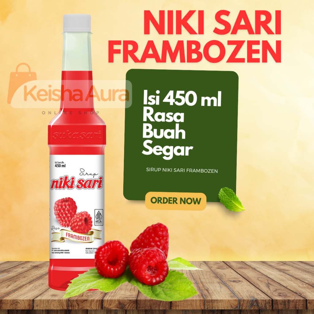 

Sirup Niki Sari Rasa Frambozen isi 450 ml
