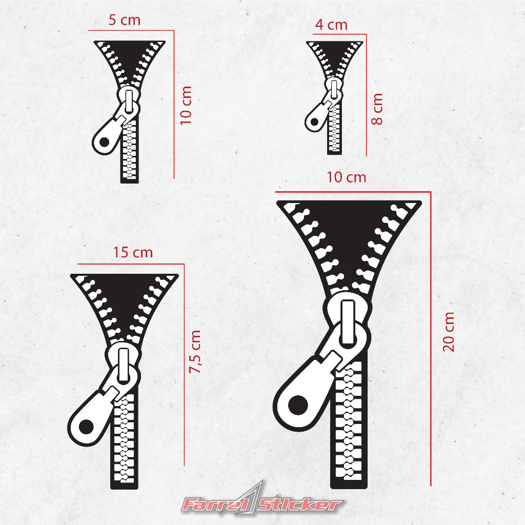 

Sticker Zipper Stiker Resleting Mobil Motor Handphone Laptop