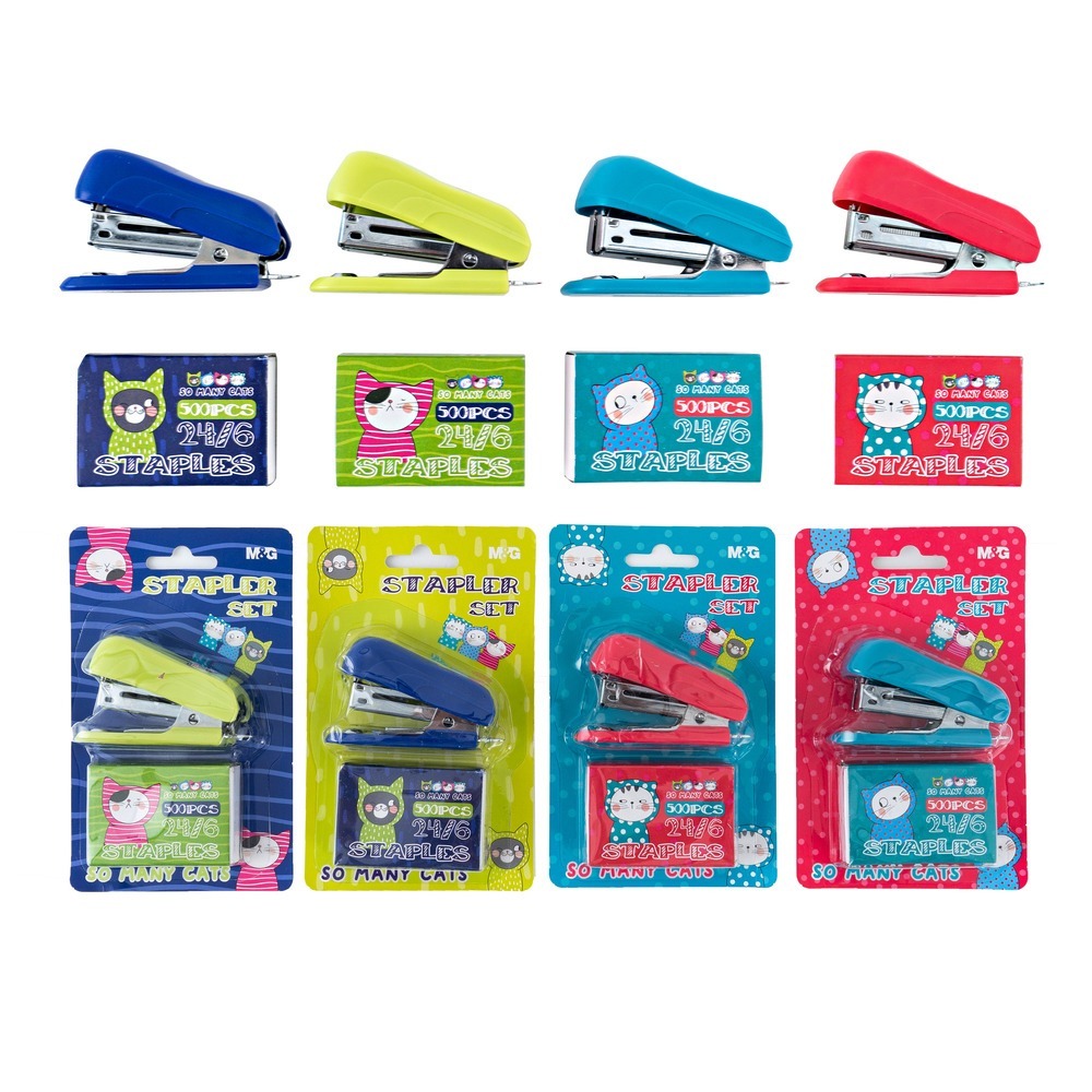 

M&G ABS916S6 STAPLER MINI SET SO MANY CATS NO. 24/6