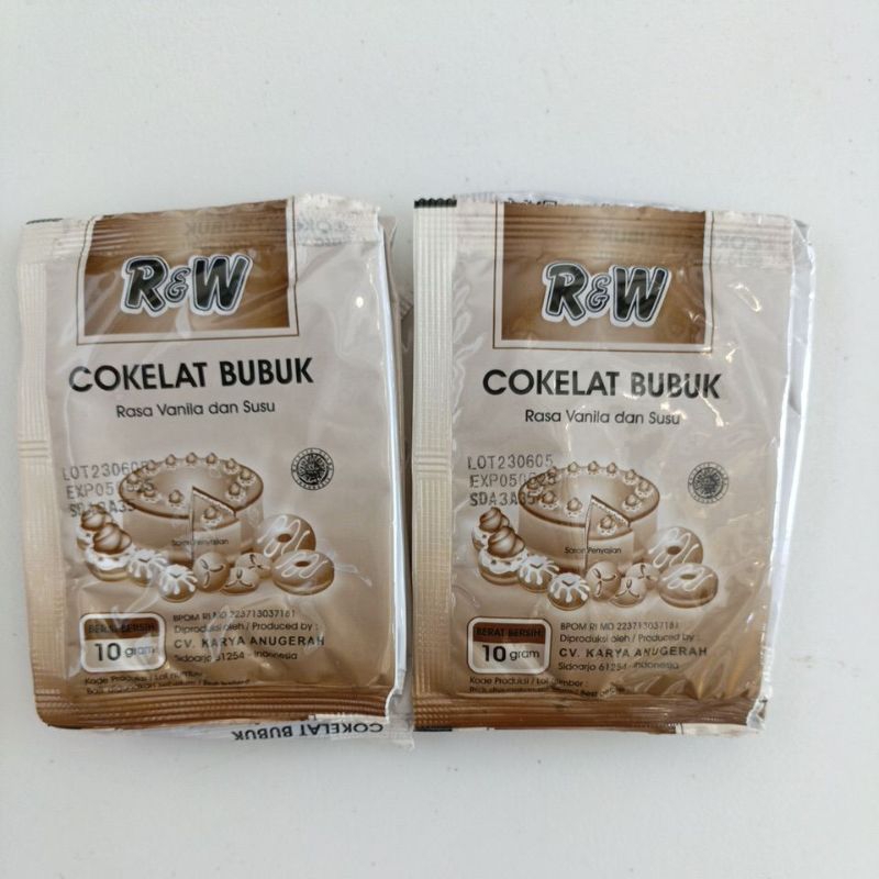 

R&W Cokelat Bubuk Rasa Vanila dan Susu 10g