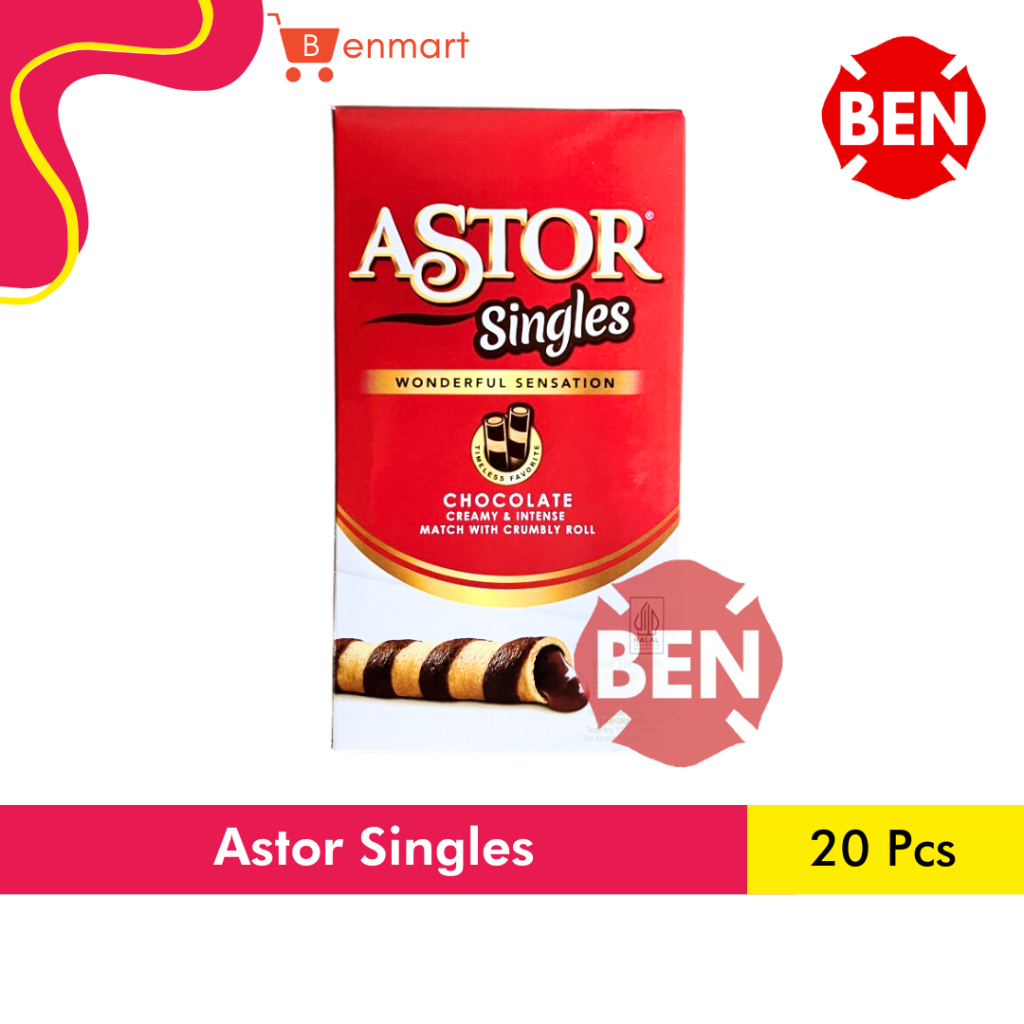 

Astor Singles 1 Pak Box 20 Pcs - Stick Chocolate Coklat