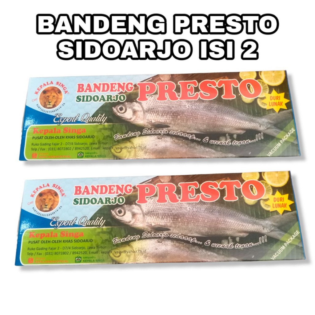 KEPALA SINGA BANDENG PRESTO DURI LUNAK KHAS SIDOARJO 350gr